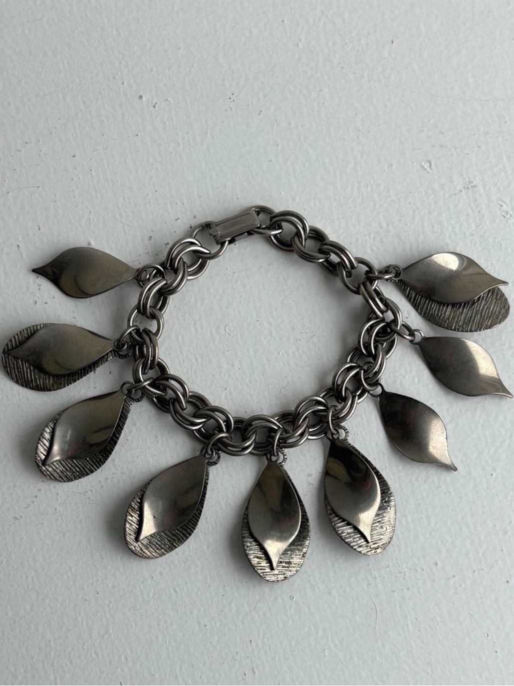 Vintage 60s Silver Tone CharmStyle Bracelet